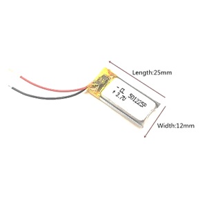 باتری لیتیوم پلیمر 3.7 ولت 500 میلی آمپر 501225