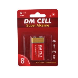 باتری کتابی سوپر آلکالاین 9V برند DM CELL کارتی